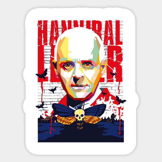 Hannibal Lecter Sticker by difrats